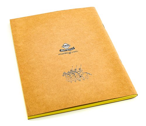 Everyday Mughal notebook, angled back view
